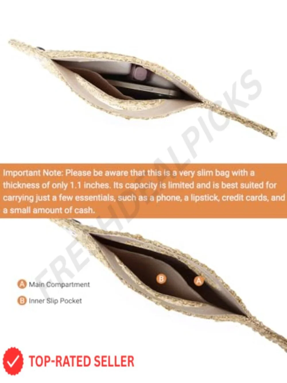 Handwoven Straw Fish Shaped Clutch Purse Slim Beach Bag Women